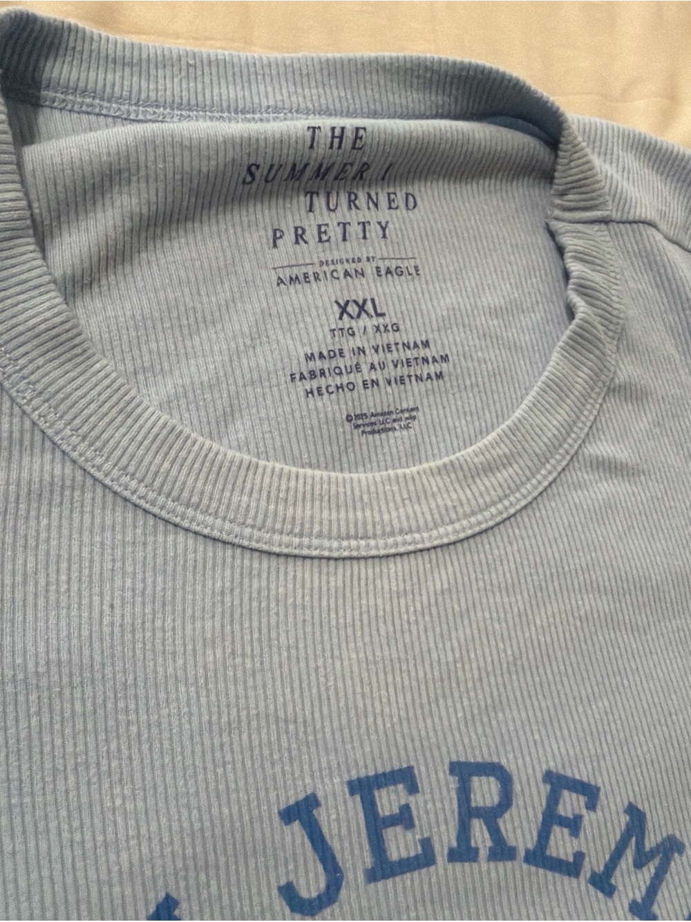 AE Team Jeremiah Forever Light Blue Graphic short sleeve Tee - Picture 3 of 3